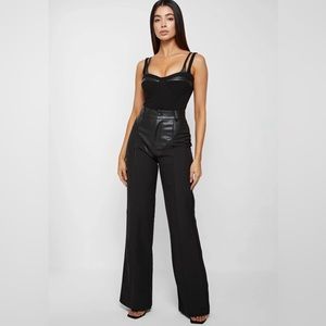 Maniere De Voir Black High-Waisted Trousers